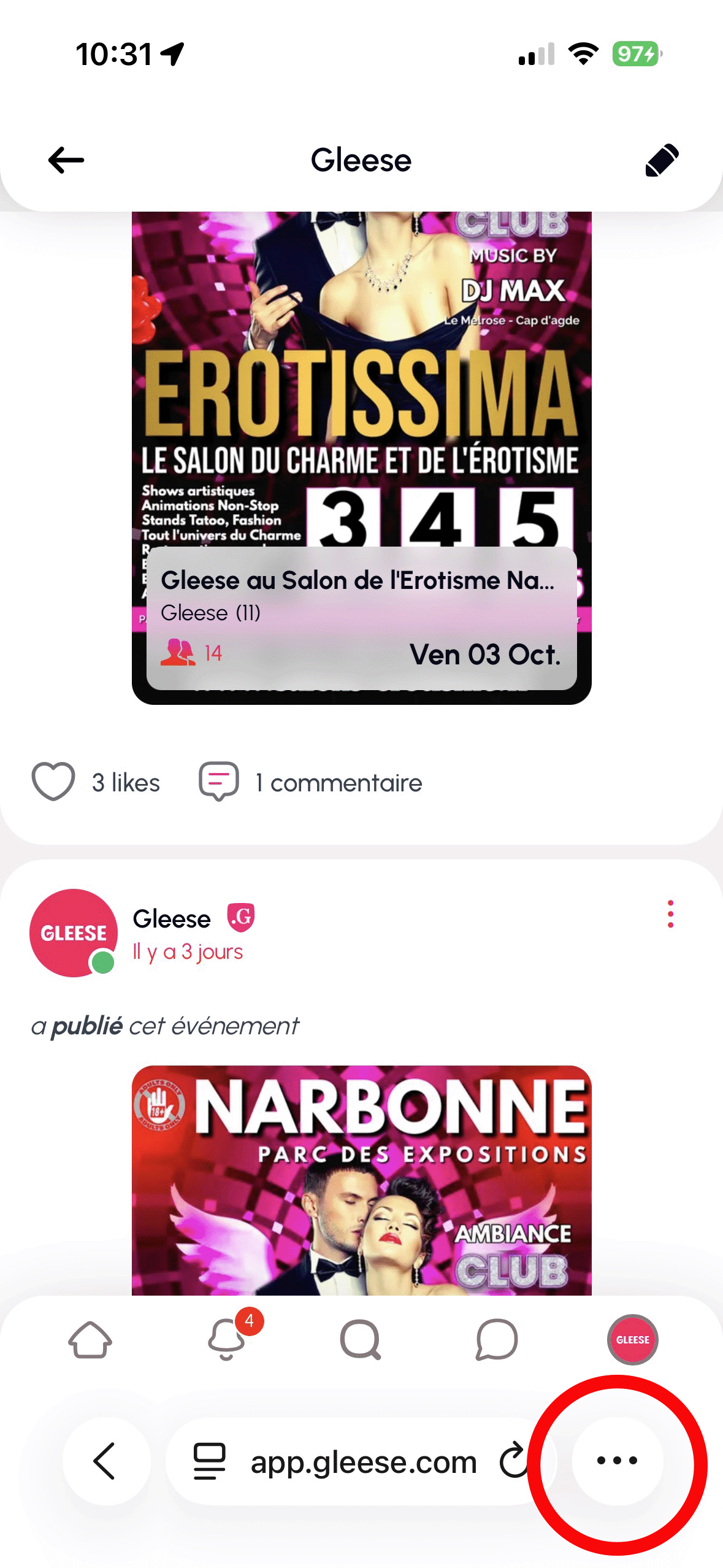 Application Libertine Gleese